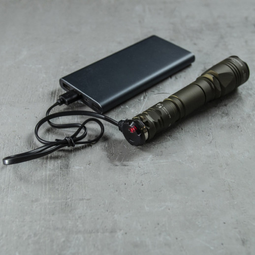 Ліхтар Armytek Dobermann Pro Olive v3.5 Magnet USB Warm (тепле світло)