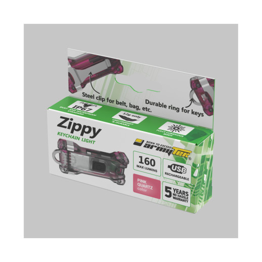 Фонарь-брелок Armytek Zippy, 160 люмен, розовый