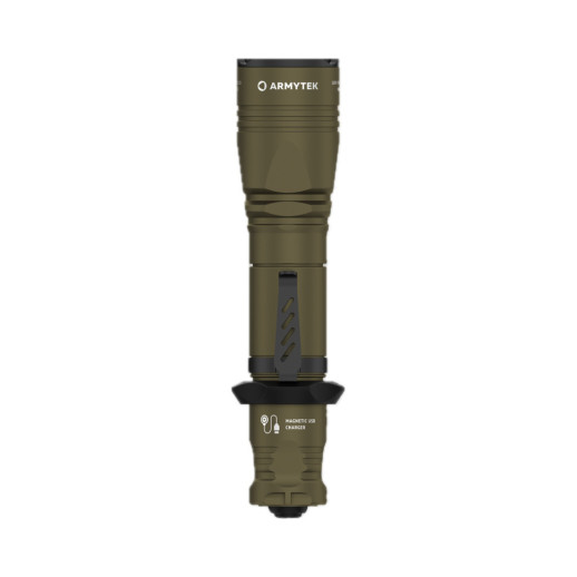 Фонарь Armytek Dobermann Pro Olive v3.5 Magnet USB Warm (теплый свет)